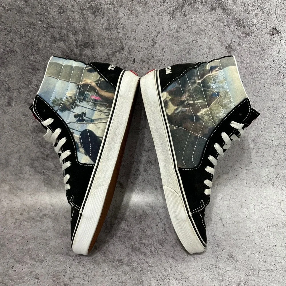 Vans Sk8-Hi MOCA Frances Stark Mens 10 Black Graphic Print High Top Sneakers